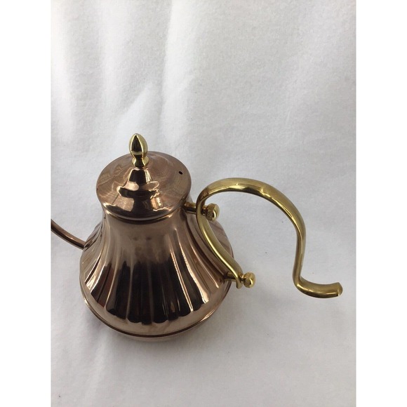 Copper And Brass Small Teapot World Market Stovetop Tea Kettle 3 cup - Picture 9 of 13